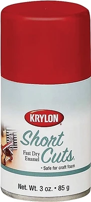 Krylon SCS033 Short Cuts High-Gloss Enamel Spray Paint, Red Pepper, 3 Oz