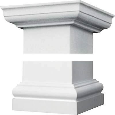 6 Inch Square Duralite Fiberglass Cap And Base Set Model 8048060602
