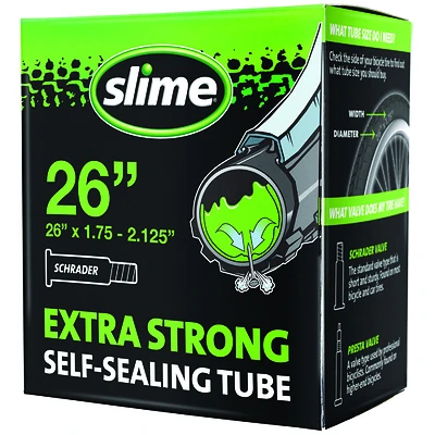 Slime 30045 Bike Tube, 26 x 2-1/8 in Dimensions, Self-Sealing