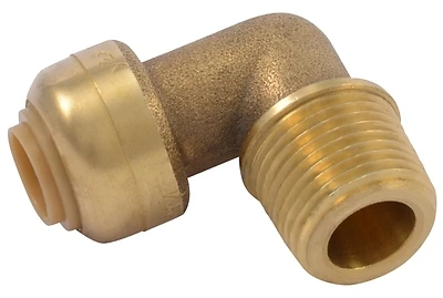 SharkBite Brass Dishwasher Elbow, 1/4 x 3/8 In., Push-Fit