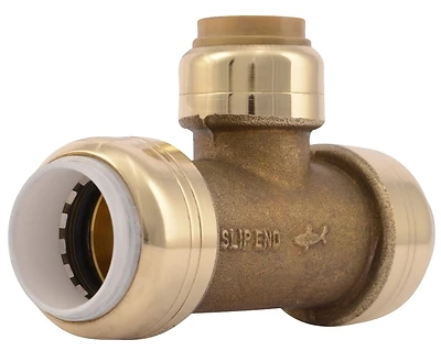 Transition Slip Tee, 1/2 x 1/2 In. PVC x 1/2 In. Copper Tube