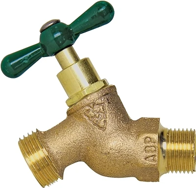 No-Kink Straight Hose Bibb, Lead-Free, 1/2 In. MPT