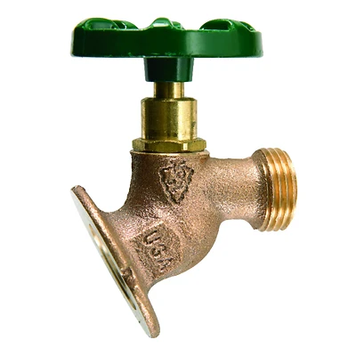 Arrowhead Brass Solid Flange Sill Faucet, Lead-Free, 1/2 FIP x 3/4 In. Hose