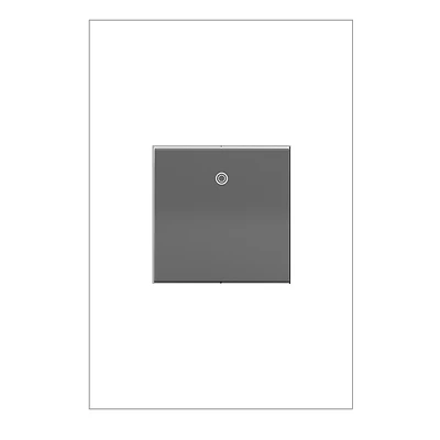 Pass & Seymour adorne ASPD1532M4 Decorator Paddle Switch, 15 A, 120 V, 3-Way, Back Wire Terminal, Magnesium