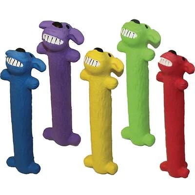 Multipet 61035 Loofa Latex Plush Squeaky Dog Toy, 6 In.