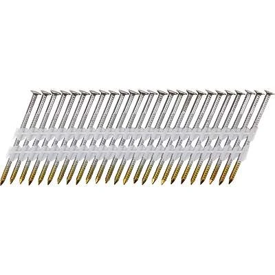 Grip-Rite 21 Degree Plastic Strip Bright Ring Shank Full Round Head Framing Stick Nail, 2-3/8 In. x .113 In. (5000 Ct.)