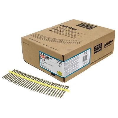 Simpson Strong-tie Quik Drive #10 X 3 In. T-25 6-lobe Deck Screws, 1000 Pk, Tan