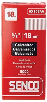 18 Ga. X 5/8 In. L Galvanized Steel Brad Nails 5000 Pk - Model Ax10eaa