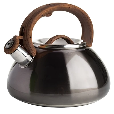 Primula PAGM1-6225 Avalon Whistling Tea Kettle, Gunmetal, 2.5 Qt