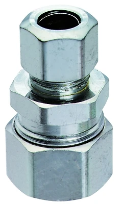 Plumb Pak Brass Compression Straight Connector, 1/2 in. x 3/8 in. OD