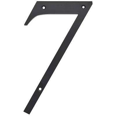 House Address Number 7, Nail-On, Reflective Plastic, 6-In.