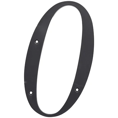 5028730 6 in. Number 0 Reflective Plastic Nail-On House Number, Black - Pack of 3