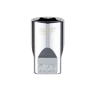 1/4 In. Drive 7/16 In. 6-point Shallow Standard Socket With Four Flat Sides