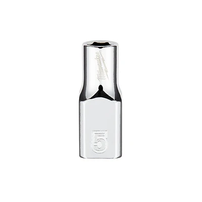 1/4 In. Drive 5 Mm 6-point Shallow Metric Socket With Four Flat Sides