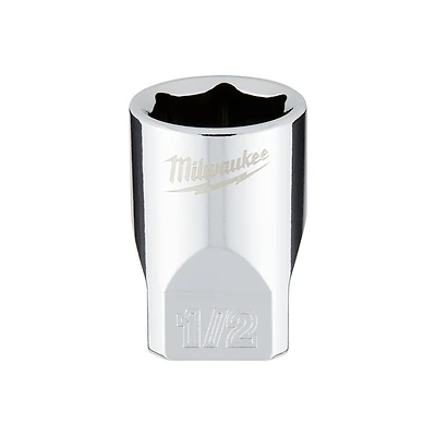 1/4 In. Drive 1/2 In. 6-point Shallow Standard Socket With Four Flat Sides