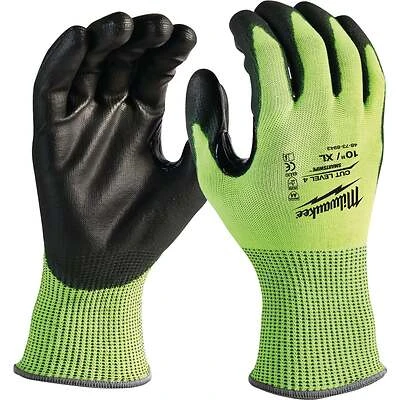 Milwaukee 48-73-8932 Cut Level 3 High-Visibility Work Gloves, Large