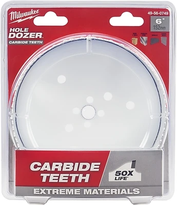 Hole Dozer 6 In. Carbide Tipped Hole Saw 1 Pk, 1.625 In. Cutting Depth
