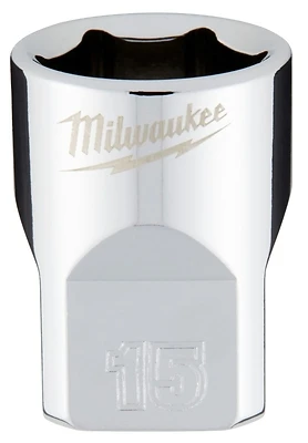 Milwaukee 45-34-9085 3/8 In. Drive 15 Mm 6-Point Shallow Metric Socket
