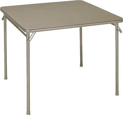 Cosco 14-619-ANT2 Folding Table, 34 In. x 34 In., Steel Frame, Vinyl Top, Sand