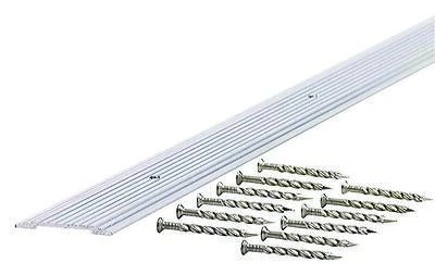 M-D 78097 Fluted Aluminum Seam Binder, Silver, 1-9/32 x 72 In.