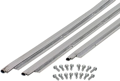 M-D 49002 Nickel Door Jamb Weatherstrip Kit, 36 In. x 7 Ft., Aluminum/Vinyl