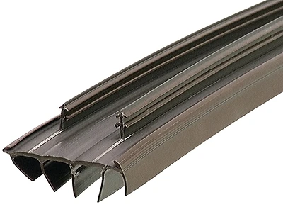M-D 67967 Ultra Kerf Door Bottom With Vinyl Fins, Brown, 35-3/4 In.