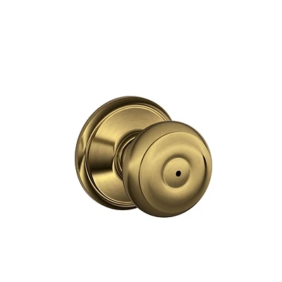 Georgian Antique Brass Bed & Bath Door Knob Privacy Lockset F40geo609