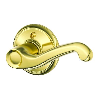 Schlage F170 V FLA 605 RH Flair Dummy Lever, Right-Hand, Brass