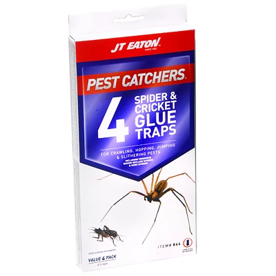 JT Eaton 844 Spider & Cricket Glue Traps, 2-1/2 x 10 In., 4-Pk.