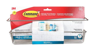 Command Satin Nickel Adhesive Hook