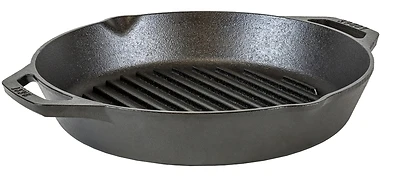 Lodge L10GPL Cast Iron Grill Pan, Dual Handles, 12 In.