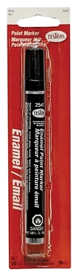 Testors Enamel Paint Marker, Black Gloss, 0.33 fl-oz, 6-Pack