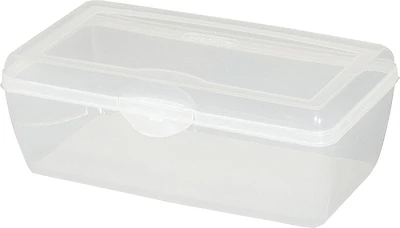 Sterilite 18058606 Flip Top Storage Box, Clear, Large, 13-1/8 x 7-5/8 x 4-1/2 In.