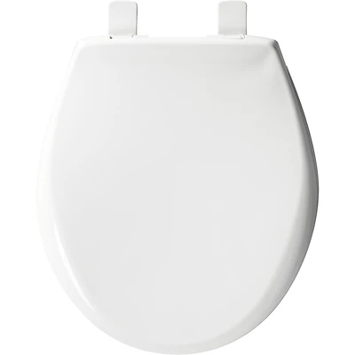 Mayfair 87SLOW-000 Toilet Seat, Round, Whisper Close, White Plastic
