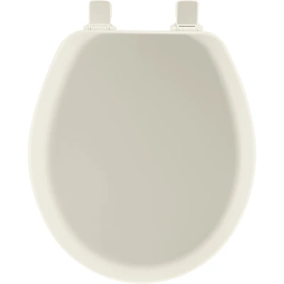 Mayfair 41EC 346 Round Molded Wood Toilet Seat, Easy-Clean Hinge, Biscuit