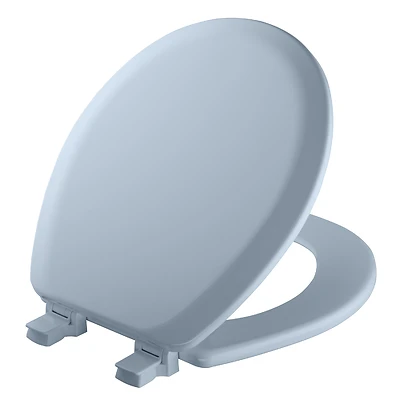 Mayfair 41EC 034 Round Molded Wood Toilet Seat, Sky Blue, Lift-Off Hinge