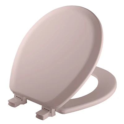 Mayfair 41EC 023 Round Molded Wood Toilet Seat, Pink, Easy-Clean Hinge