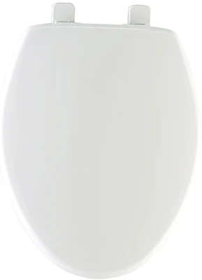 Elongated Plastic Toilet Seat, Whisper-Close® Hinge, STA-TITE®, White