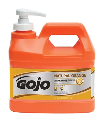 Gojo 0948-04 Hand Cleaner, Natural Orange Citrus, 0.5 Gal Pump
