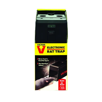 M241 Medium Electronic Rat Trap, Indoor Use, 1 Pk, Kills 50 Rats/battery Set