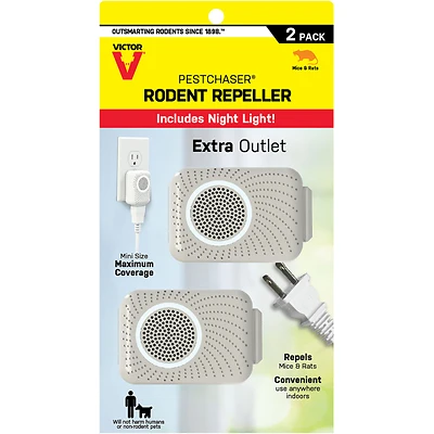 Victor M752PS Ultrasound Rodent Pest Chaser, Mini, 2-Pack