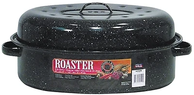 Graniteware 319792 Roaster, Porcelain/Steel, 15 Lb. Capacity, 18 In.