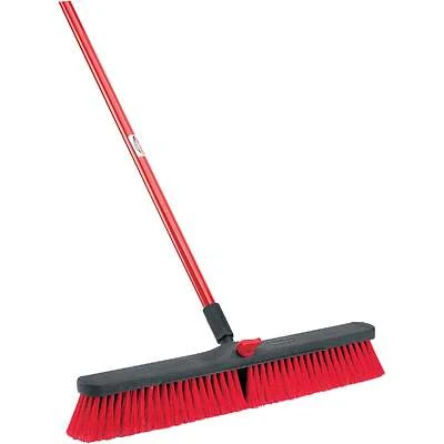 Libman 24 In. Multi-Surface Push Broom, Steel Handle
