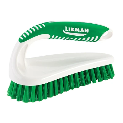 Libman 57 Power Scrub Brush, 1 In. PET Bristle, Contoured Grip