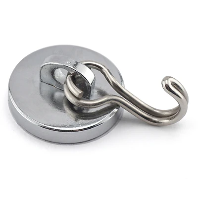 Master Magnetics 07589 Swinging Magnetic Hook, Chrome, 40 Lb.
