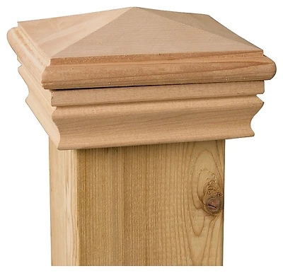 Maine Ornamental 72890 High-Point Post Cap, 4 x 4 In., Cedar