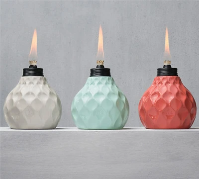 Lamplight Farms 1117027 Marine Glass Tabletop Torch, 6 In., Assorted Colors
