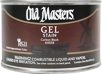 Old Masters 84508 Gel Stain, Oil-Based, Carbon Black, 1-Pt.