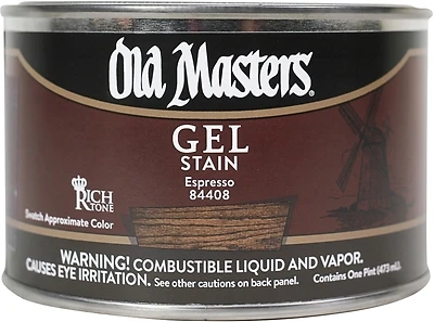 Old Masters 84408 Gel Stain, Oil-Based, Espresso, 1-Pt.