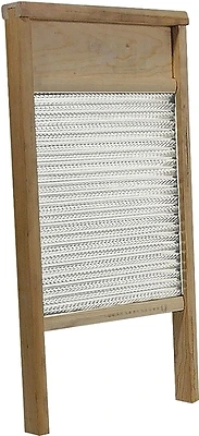 Behrens BWBG12 Galvanized Washboard, Wood Frame, 12.5 In. W X 24.5 In. L